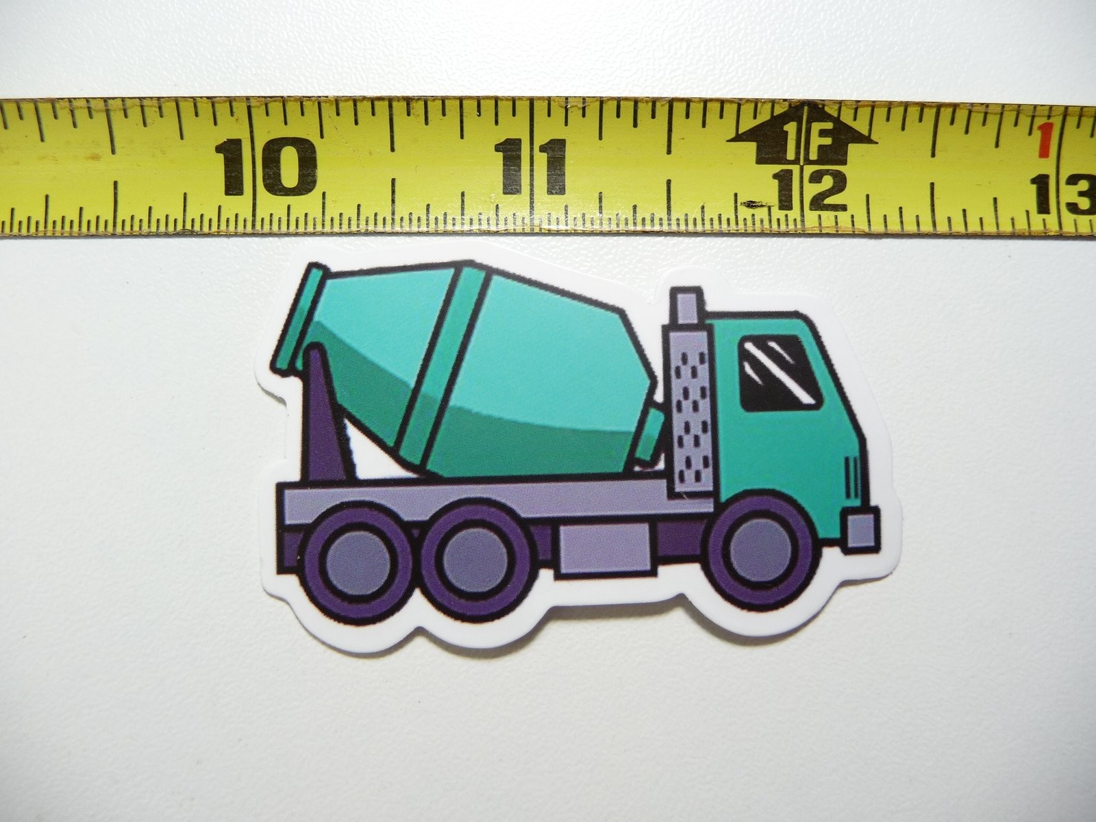 Heavy Equipment Construction Truck Exhaust Cartoon Decal Sticker