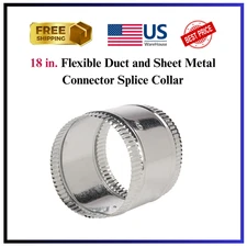 18 in. Flexible Duct and Sheet Metal Connector Splice Collar