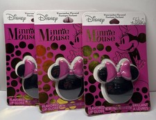 Lot of 3 Disney MINNIE MOUSE Watermelon Flavored Lip Gloss / Compact