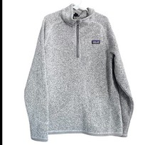 Patagonia Kids' Better Sweater In Gray Quarter Zip Size XL 14