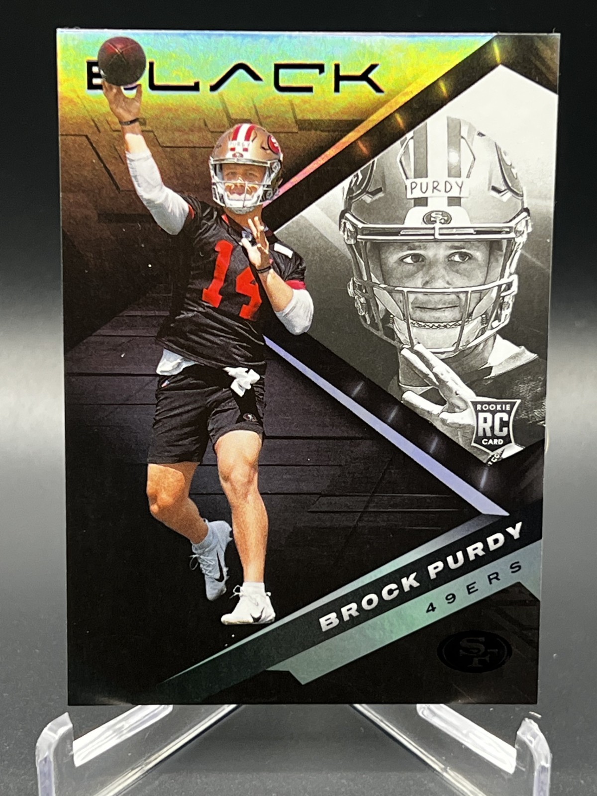 2022 Panini Black NFL Brock Purdy RC Base #200 San Francisco 49ers
