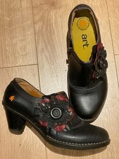 ART COMPANY BLACK ZIP UP SHOES