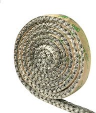 Wood Stove Door Gasket 5/8" x 3/8" x 72" Self Adhesive Flat Seal Fiberglass