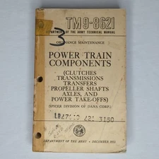TM9-8621 ARMY ORDNANCE MAINTENANCE POWER TRAIN COMPONENTS 1953