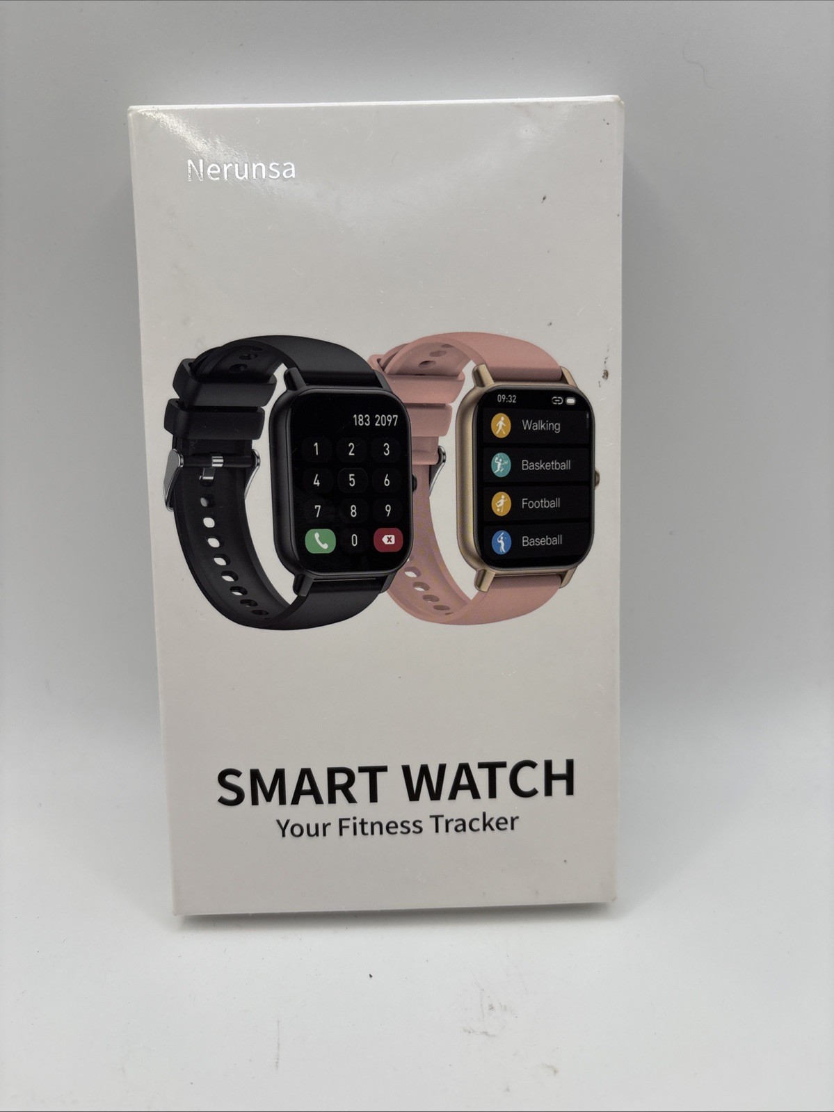Pink Smart Watch Fitness Tracker Touch Screen