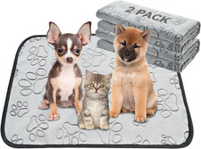 Reusable Puppy Pads, 2 Pack Washable Pee Pads for Dogs, Waterproof Non Slip Wee