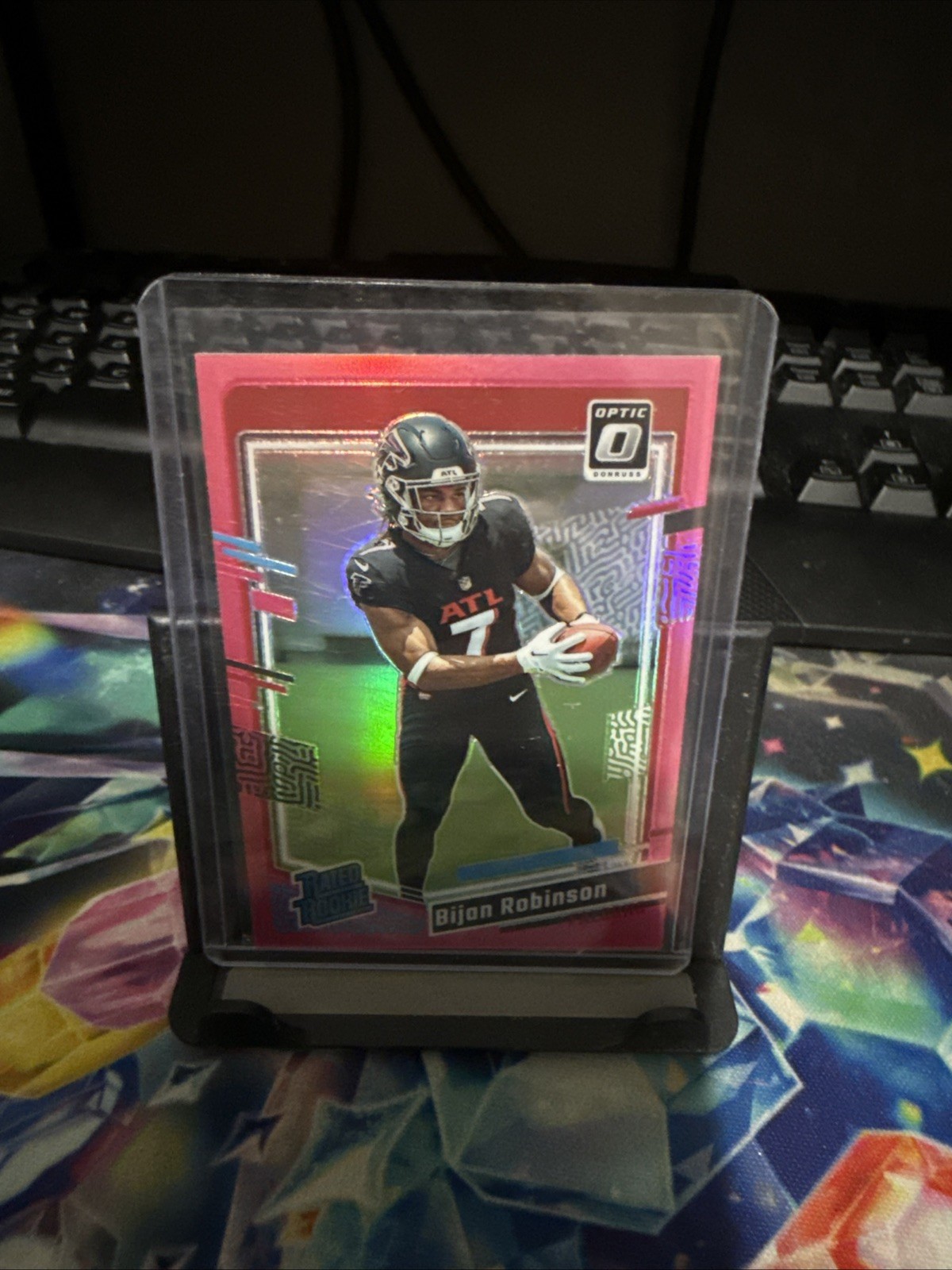 2023 Donruss Optic Football Bijan Robinson Pink Rated Rookie #206