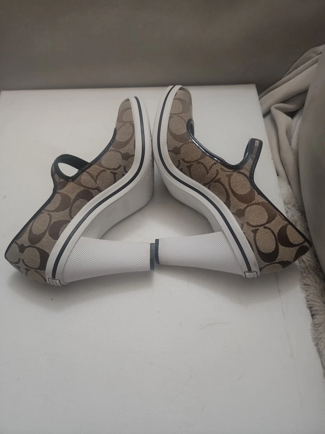 Scarpe eleganti COACH donna COACH zeppa marrone taglia 8B