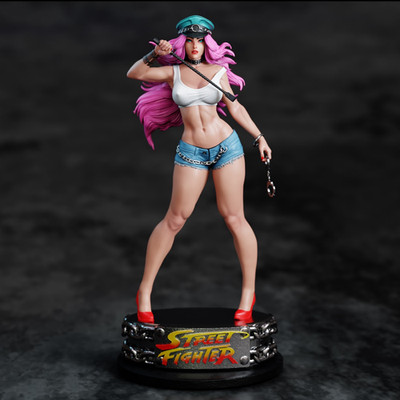 Poison, Street Fighter, Final Fight, sexy Pin-Up, Figur, 3D Druck, UNBEMALT