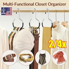 2/4x Hat Organizers, Hat Storage Hook Stainless Steel Space-Saving Hanger Holder