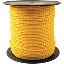 Do it Best 1/4 In. x 600 Ft. Yellow Twisted Polypropylene Rope 700030 SIM
