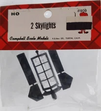 Campbell Scale Models 909 HO Scale Skylights Details Parts Plastic (Pack of 2)