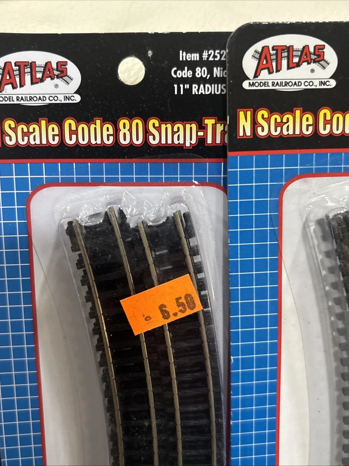 Atlas #2520  N Scale Code 80 11" Radius Track Sections-6 pk-Lot of 3-NEW SEALED - Image 3 of 4