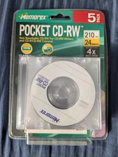 Memorex 5 Pack Pocket CD-RW Rewritable Digital Camera 4x 210MB 24min NEW