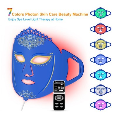 Red Light Therapy Mask 7 Colors LED Facial Treatment for Acne and Wrinkles