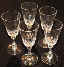 Cambridge Strathmore Set Of Five Claret Wine Glasses