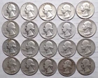 Washington Quarter Half Roll of 20 Coins 90% Silver  ~ Under Melt!