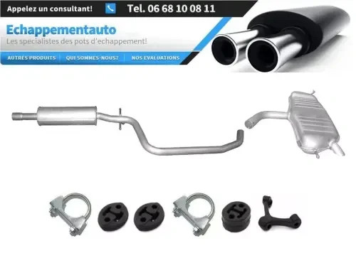 Échappement VW Touran 1.6 75 kW pour réparer un silencieux bruyant ou percé