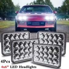 4x Fit Chevrolet Monte Carlo 1980-1988 DOT 4x6" LED Headlights Hi/Lo Sealed Beam
