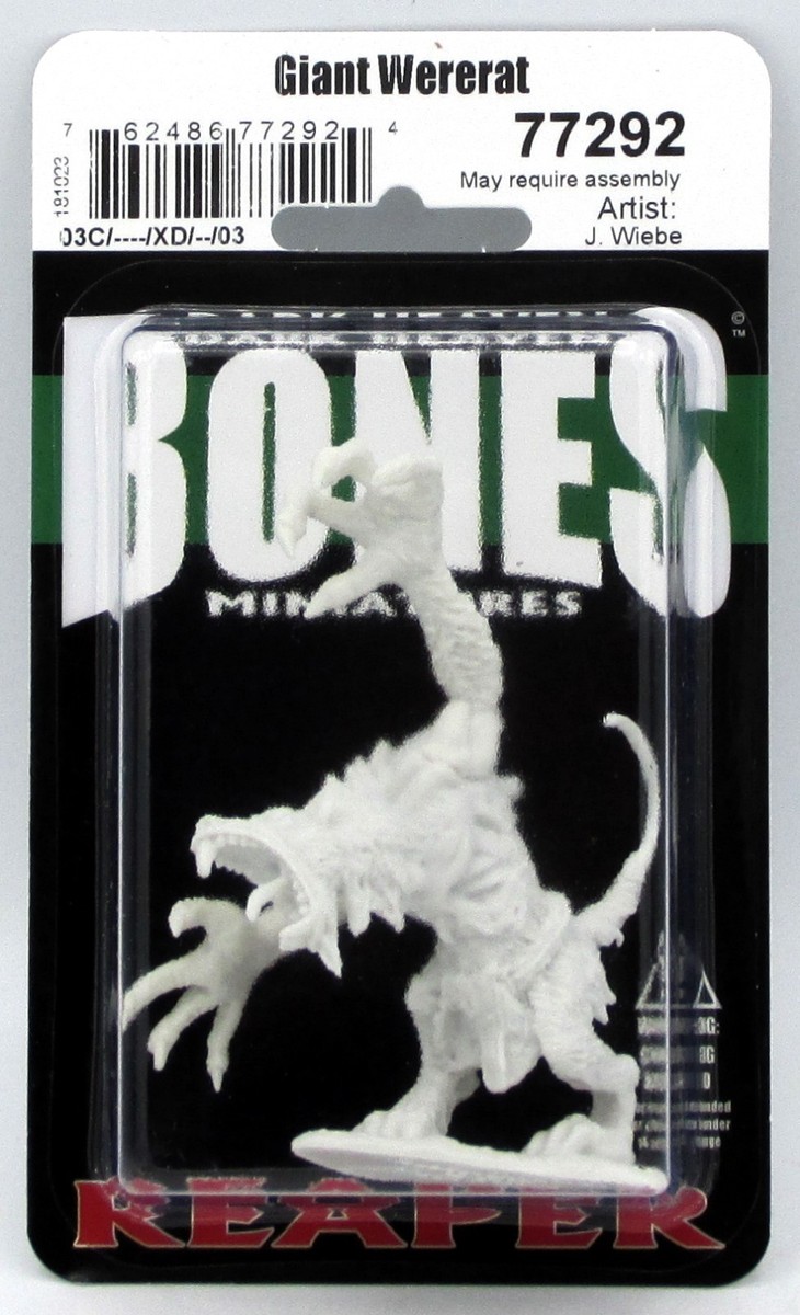 Reaper Bones Miniatur – Giant Wererat Für Rollenspiele & Tabletop (Modell 77292)