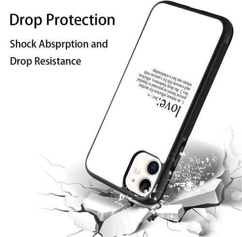 For iPhone SE XS XR Max 5 6 7 8 Plus Anti scratch Cover Love Definition meaning - Picture 19 of 25