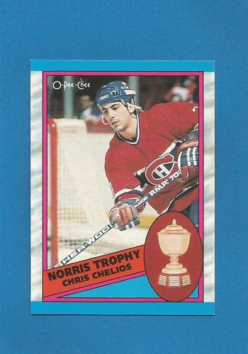 Chris Chelios Norris HOF 1989-90 O-PEE-CHEE OPC NHL Hockey #323 (MINT) Canadiens