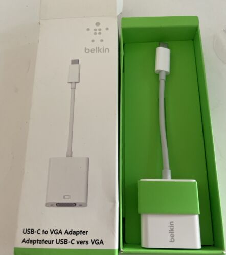 Véritable adaptateur Belkin USB-C vers VGA F2CU037dsWHTAPL blanc