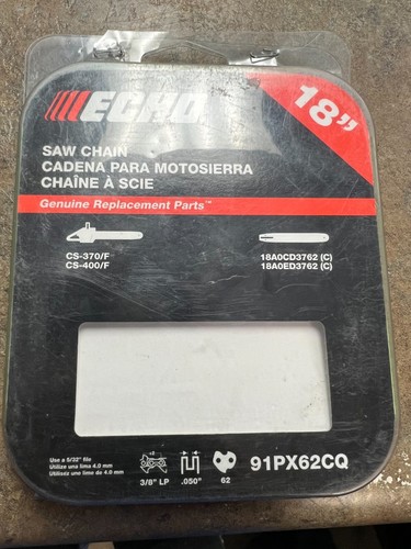 Echo Genuine OEM Chainsaw Chains - 3 Pack For 18" Bar (Fits CS-370, Replaces 91VG62CQ) - 91PX62CQ-3