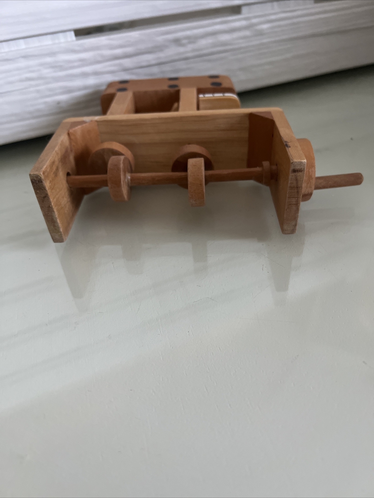 Vintage Wooden Automaton Mechanical Toy Dog eBay