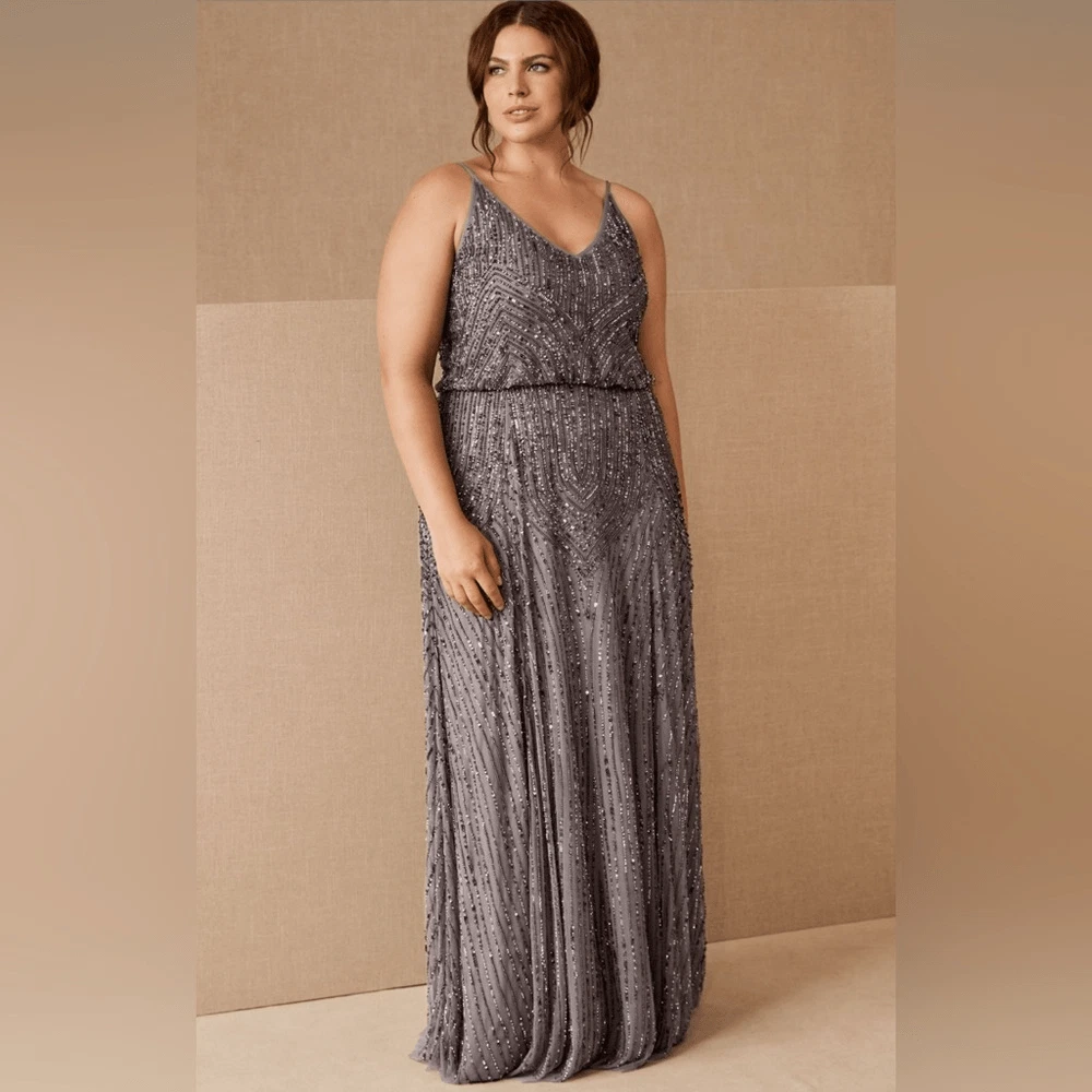 sachin and babi light blue dress BHLDN Anthropologie Eva Dress Bridesmaid Wedding Fog Gray (XS) main image 0