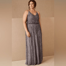 BHLDN Fidelia Beaded Maxi Dress/Gown Sz 16 NWT