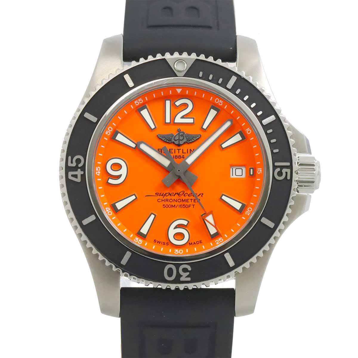 BREITLING Super Ocean 42 A17366 Date Automatic Orange Dial Mens