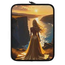 Anime Girl Laptop Sleeve - Elegance in Nature - Blonde