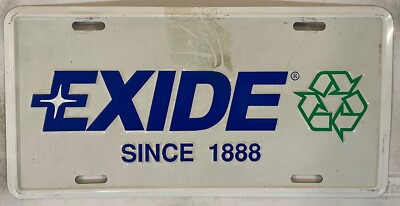 EXIDE BATTERY TECHNOLOGIES booster license plate Electric Storage Acid Stryten