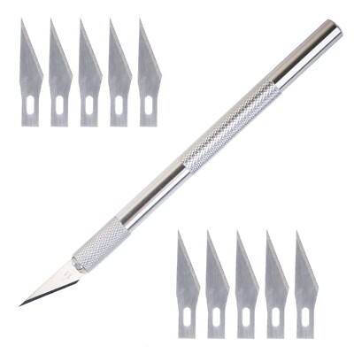 Bastelmesser mit 5 / 10 / 20 Ersatzklingen - Hobbymesser Cutter Modellbau Messer