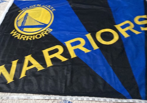 Golden State Warriors Banner Flag Basketball 43"x27" Spellout Logo NBA Man Cave - Picture 2 of 5