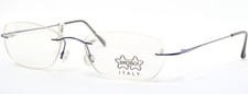 Vintage LUXOTTICA LU 7584 T339 BLUE EYEGLASSES GLASSES RIMLESS 52-17-135mm Italy