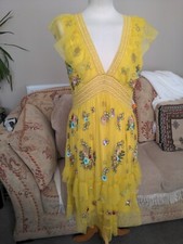 Frock and Frill ASOS Stunning Yellow sequin beaded beautiful dress Size 12