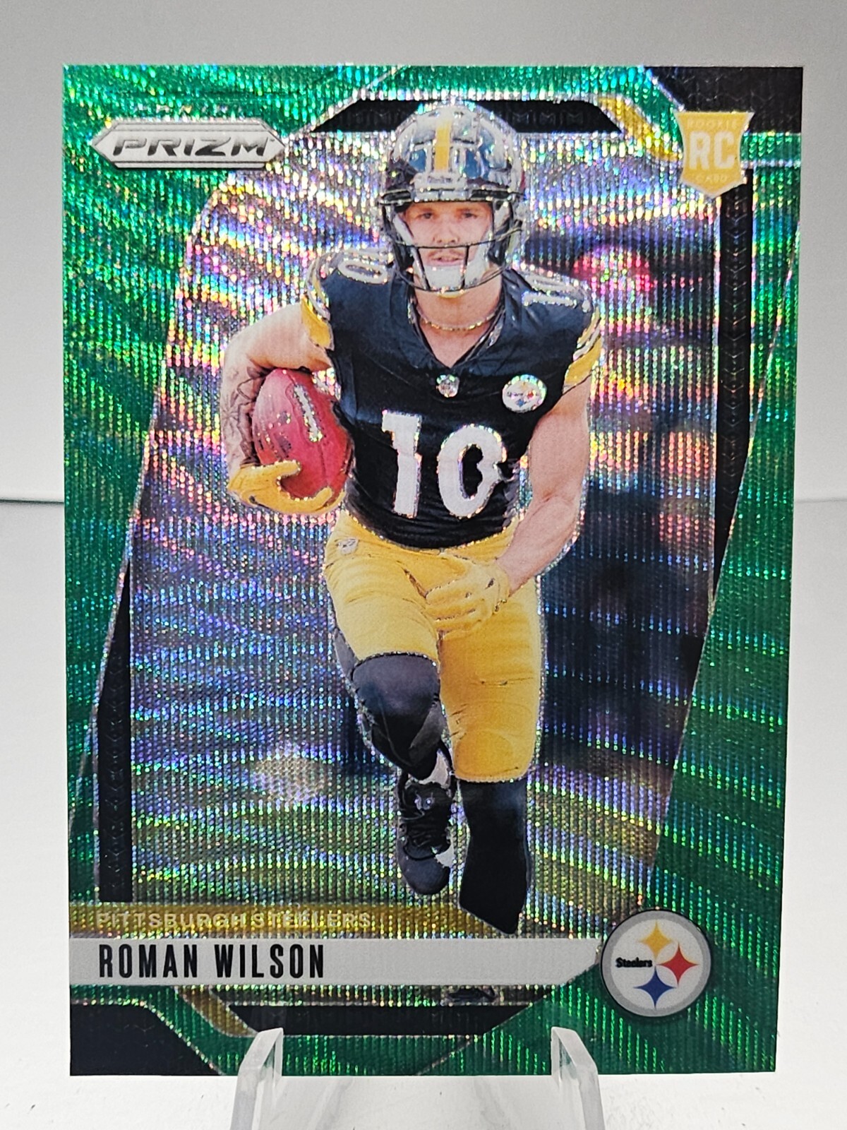 2024 Panini Prizm - Rookies Roman Wilson #384 Green Wave Prizm (RC)