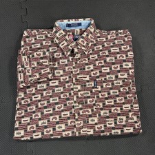 Vintage 90s Chaps Ralph Lauren Button Down Shirt Large Canoes Outdoors
