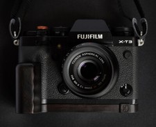 Handmade Wooden Ebony Walnut L Hand Grip Holder fr Fujifilm Fuji X-T3 XT3 Camera
