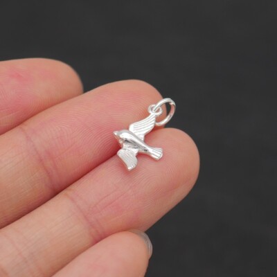 Vogel Anhänger DIY Schmuck 925 Sterling Silber Charm A2914