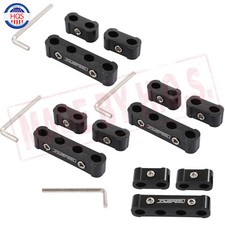12 Pcs Aluminum Black Engine Spark Plug Wire Separator Divider For 8mm 9mm 10mm