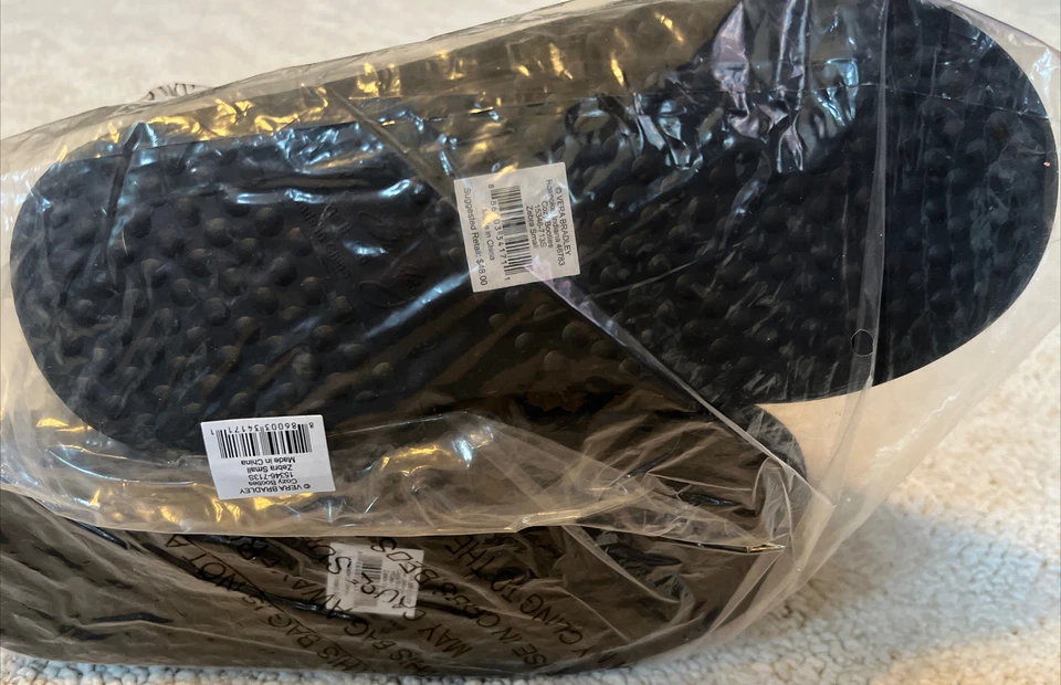 NWT - Vera Bradley Cozy Booties Slippers, Hard Sole,  Zebra Small 5-6 - Image 4 of 4