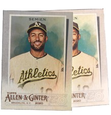 2020 Topps Allen and Ginter Hot Box Silver & Base  #63 Marcus Semien - Athletics