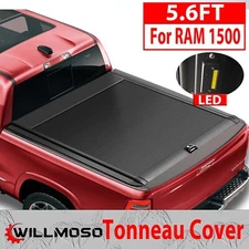5.7FT Bed Tonneau Cover Truck Bed Cover For 15-25 Dodge Ram 1500 Water Proof