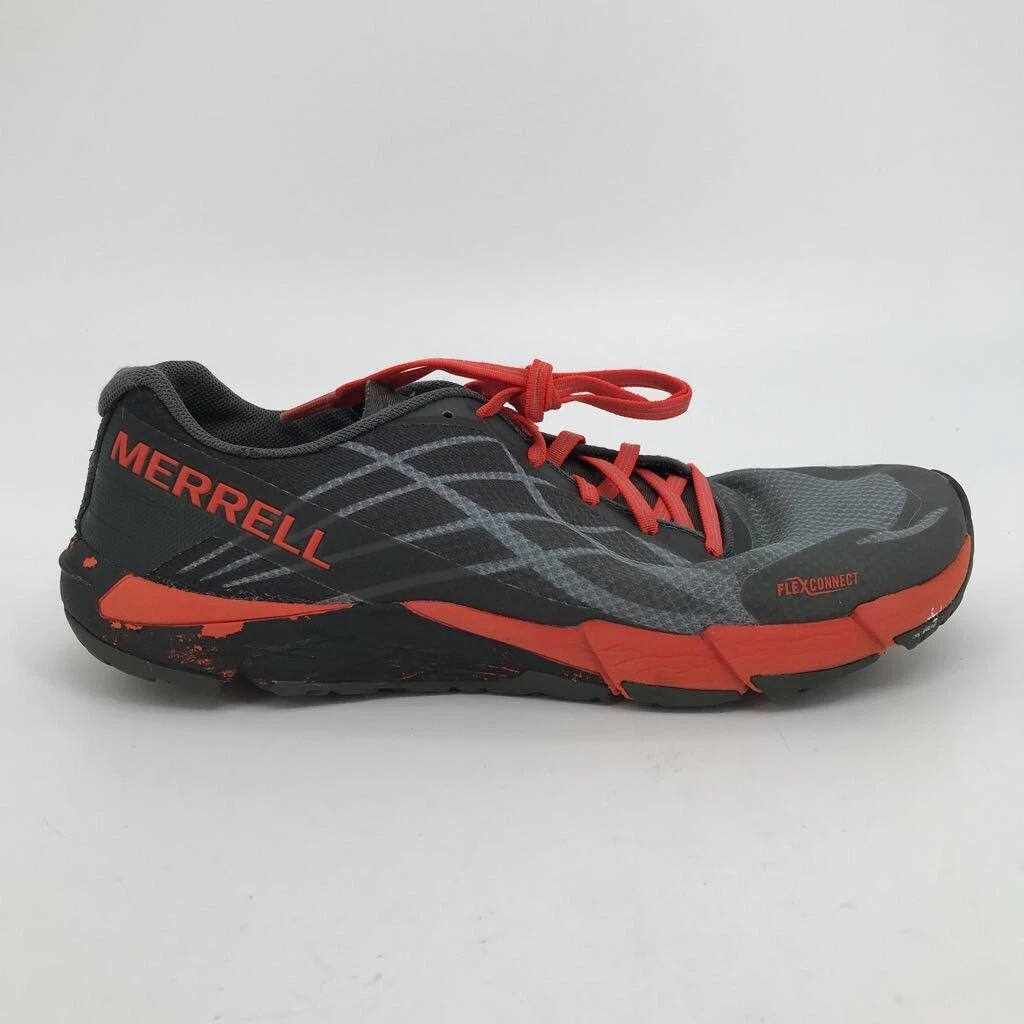 Merrell Womens Bare Access Flex Trail Running Shoes Gray Orange