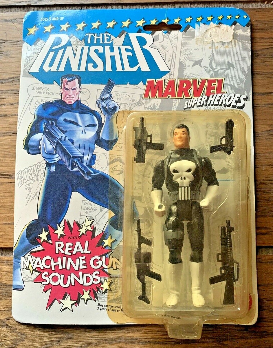 Toy Biz Marvel Superheroes The Punisher Rio Machine Gun Sounds