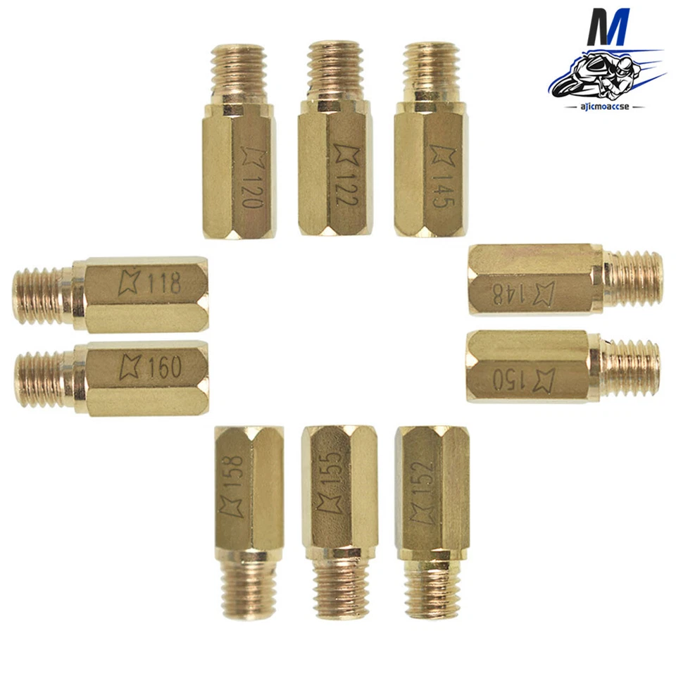 Kits de carburador de combustible OKO KOSO PE PWK Main Jet 10 piezas 10 tamaños 118-160 nuevos Foto 3 de 4