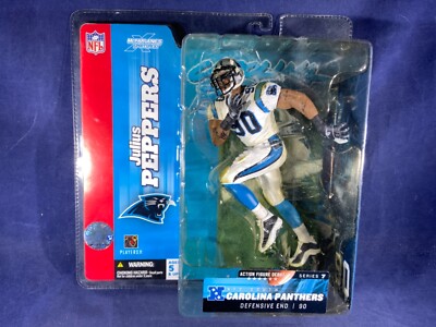 V5-34 CAROLINA PANTHERS NFL JULIUS PEPPERS ACTION FIGURE - NEW IN BOX - 7  TALL